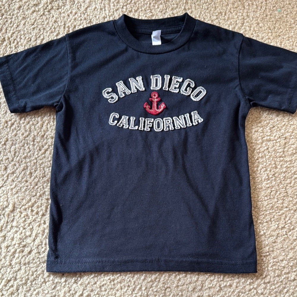 Navy Blue Kids T-Shirt with San Diego Print Size Medium